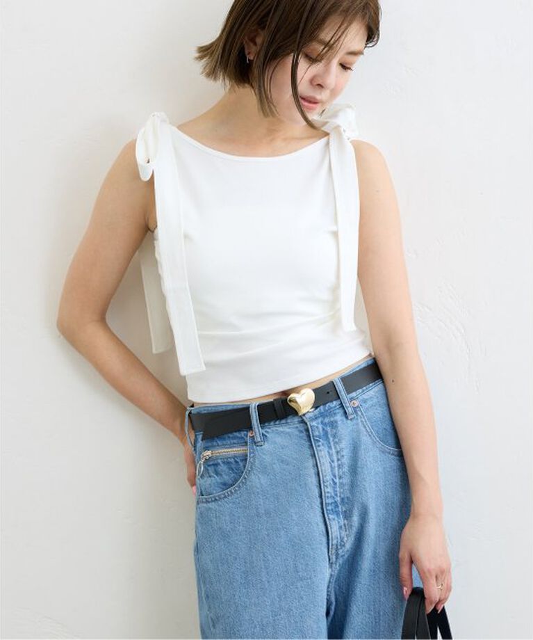 U by SPICK&SPAN「ショルダーリボンタンクトップ」|タンクトップ|