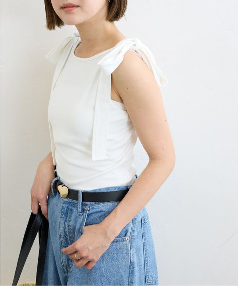 U by SPICK&SPAN「ショルダーリボンタンクトップ」|タンクトップ|