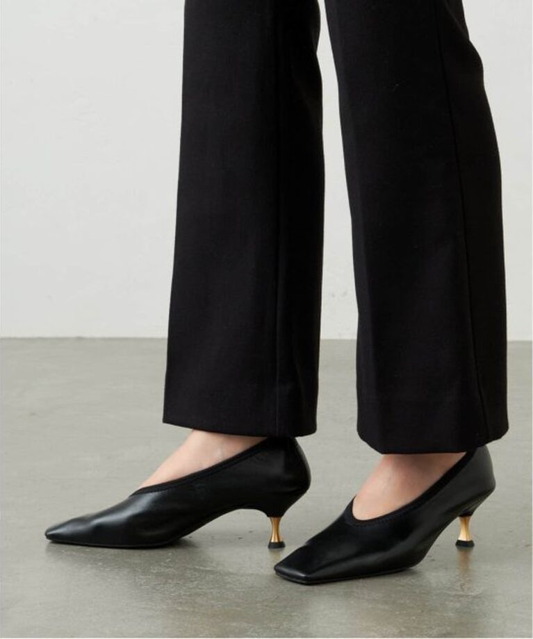  「《追加》GRISE5.5cmレザースクエアストレッチパンプス」|パンプス|