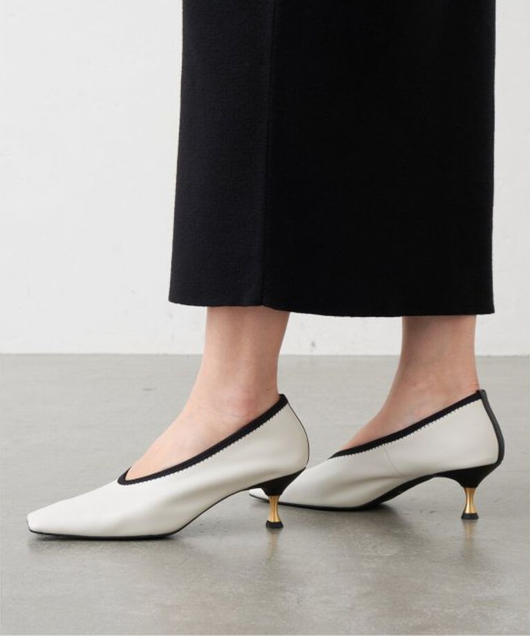  「《追加》GRISE5.5cmレザースクエアストレッチパンプス」|パンプス|