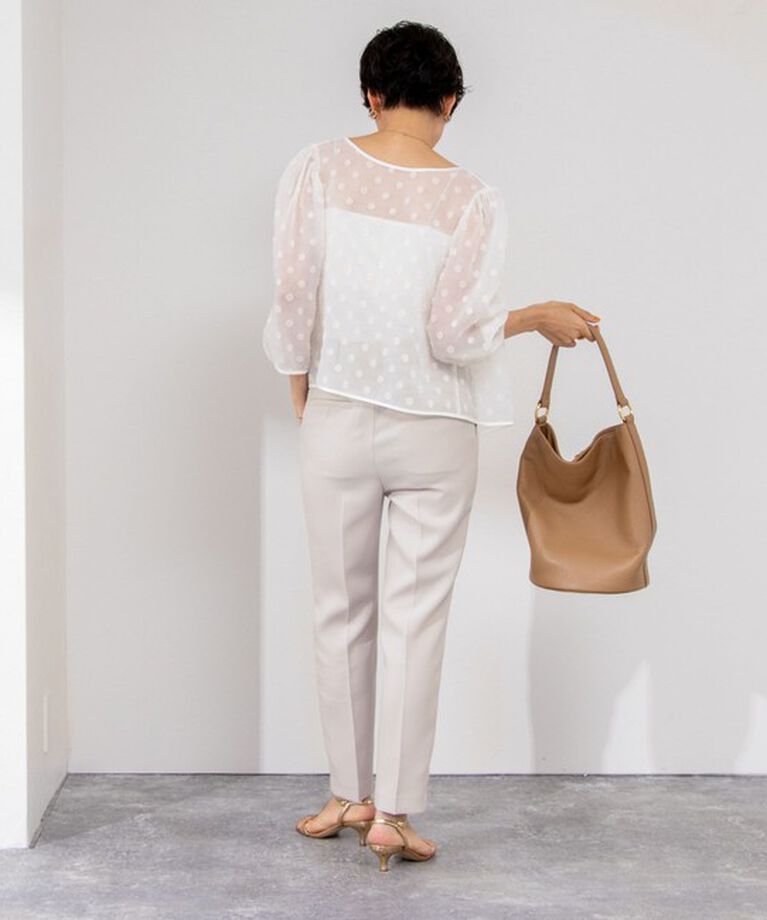 NOLLEY'S sophi「《セットアップ対応》ウォッシャブルダブルクロステーパードパンツ」|その他|