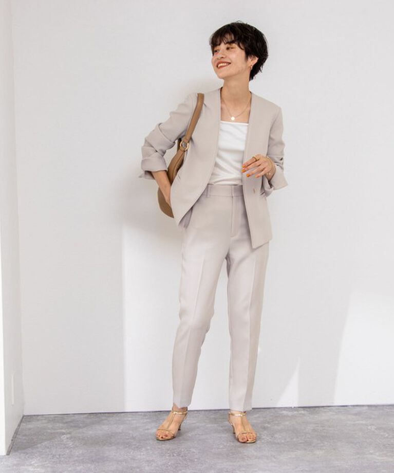 NOLLEY'S sophi「《セットアップ対応》ウォッシャブルダブルクロステーパードパンツ」|その他|