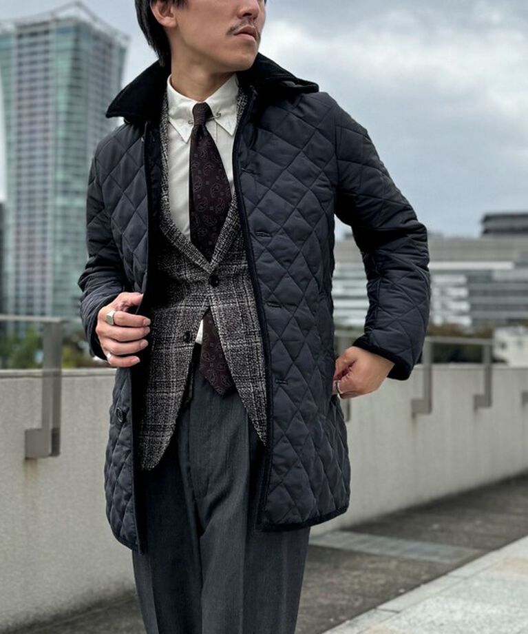 NOLLEY'S goodman「【Traditional WeatherWear】別注 DERBY HOOD キルティングジャケット」|ブルゾン・スタジャン|ネイビー
