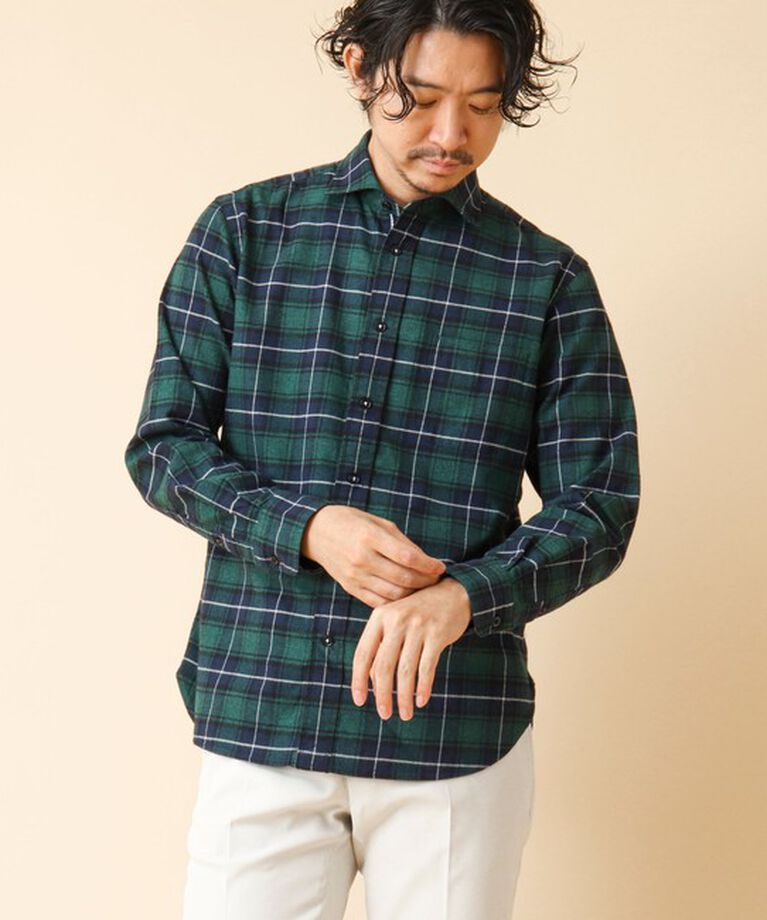 NOLLEY'S goodman「パラシュート カッタウェイ ネルシャツ 24AW」|シャツ・ブラウス|