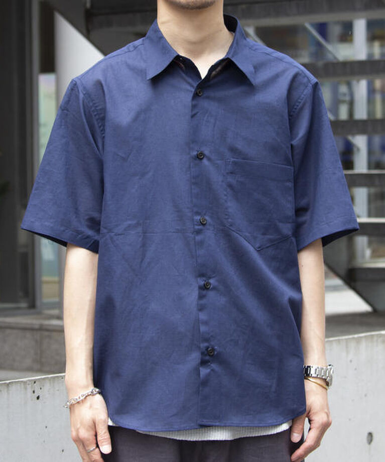 GLOSTER「【GLOSTER/グロスター】コットンリネン 半袖シャツ レギュラーカラー 綿麻」|シャツ・ブラウス|