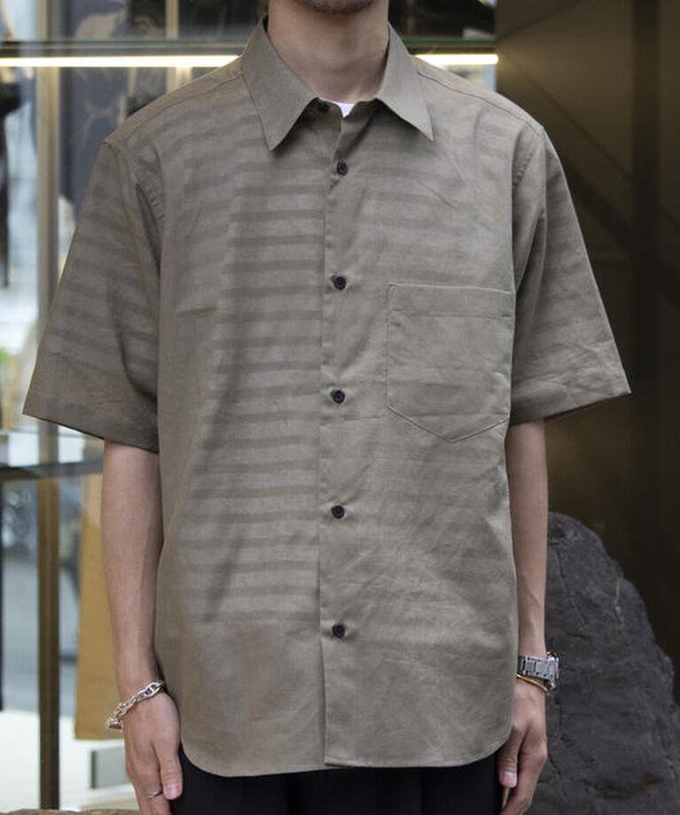 GLOSTER「【GLOSTER/グロスター】コットンリネン 半袖シャツ レギュラーカラー 綿麻」|シャツ・ブラウス|