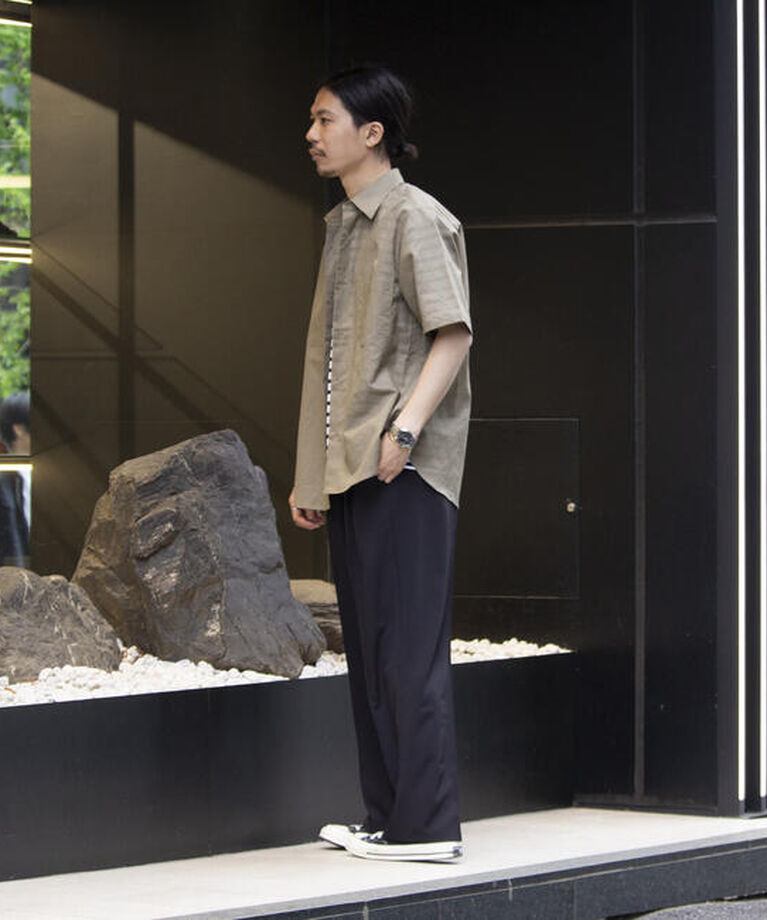 GLOSTER「【GLOSTER/グロスター】コットンリネン 半袖シャツ レギュラーカラー 綿麻」|シャツ・ブラウス|