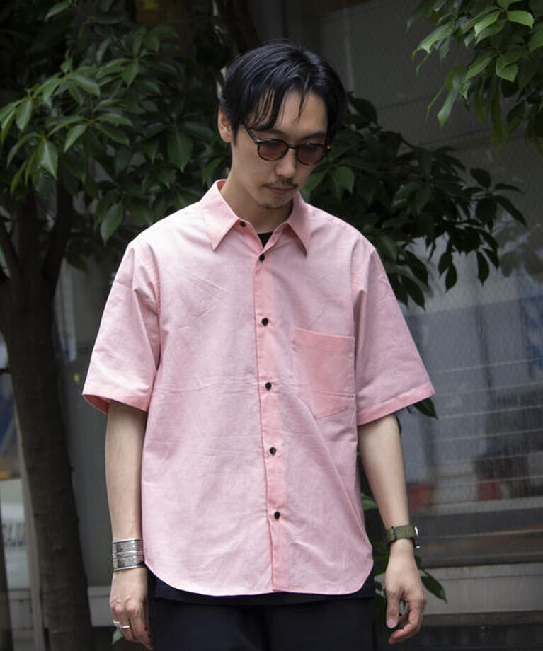 GLOSTER「【GLOSTER/グロスター】コットンリネン 半袖シャツ レギュラーカラー 綿麻」|シャツ・ブラウス|