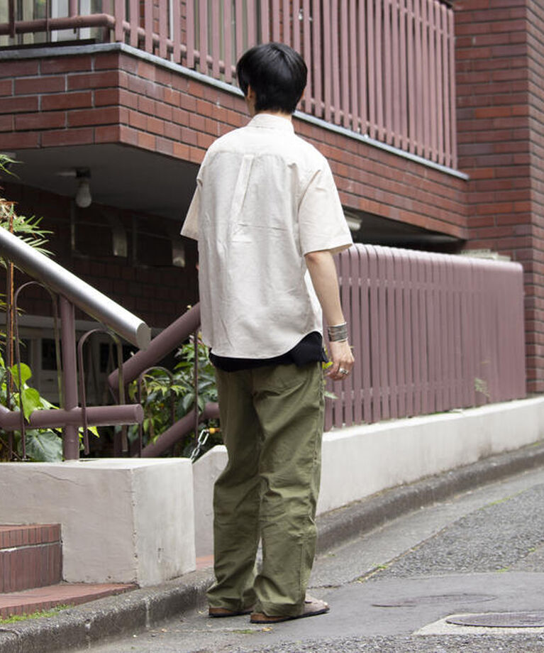 GLOSTER「【GLOSTER/グロスター】コットンリネン 半袖シャツ レギュラーカラー 綿麻」|シャツ・ブラウス|