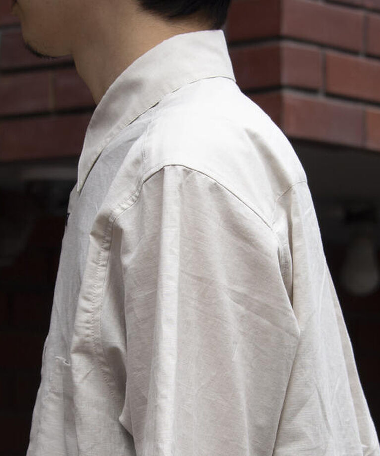 GLOSTER「【GLOSTER/グロスター】コットンリネン 半袖シャツ レギュラーカラー 綿麻」|シャツ・ブラウス|