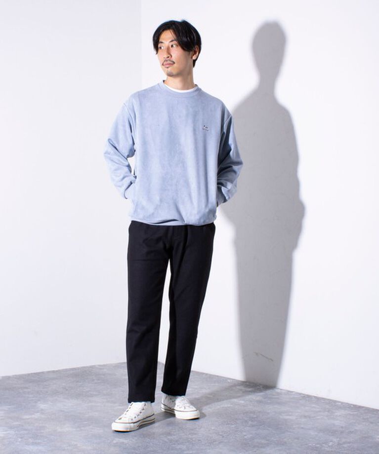 GLOSTER「【GLOSTER/グロスター】フレンチブルドッグ刺繍 スエードダンボール プルオーバースウェット」|スウェット・ジャージ|