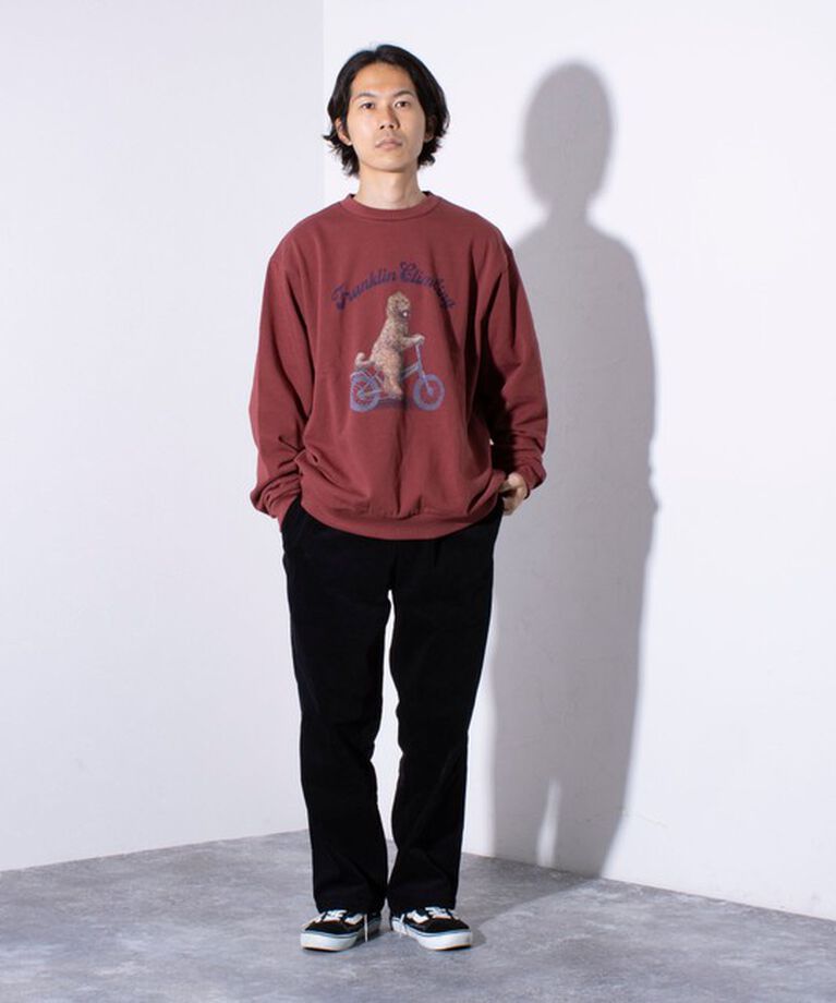 GLOSTER「【Franklin Climbing】ラブラドゥールドッグ＆バイク クルーネック プリントスウェット」|スウェット・ジャージ|