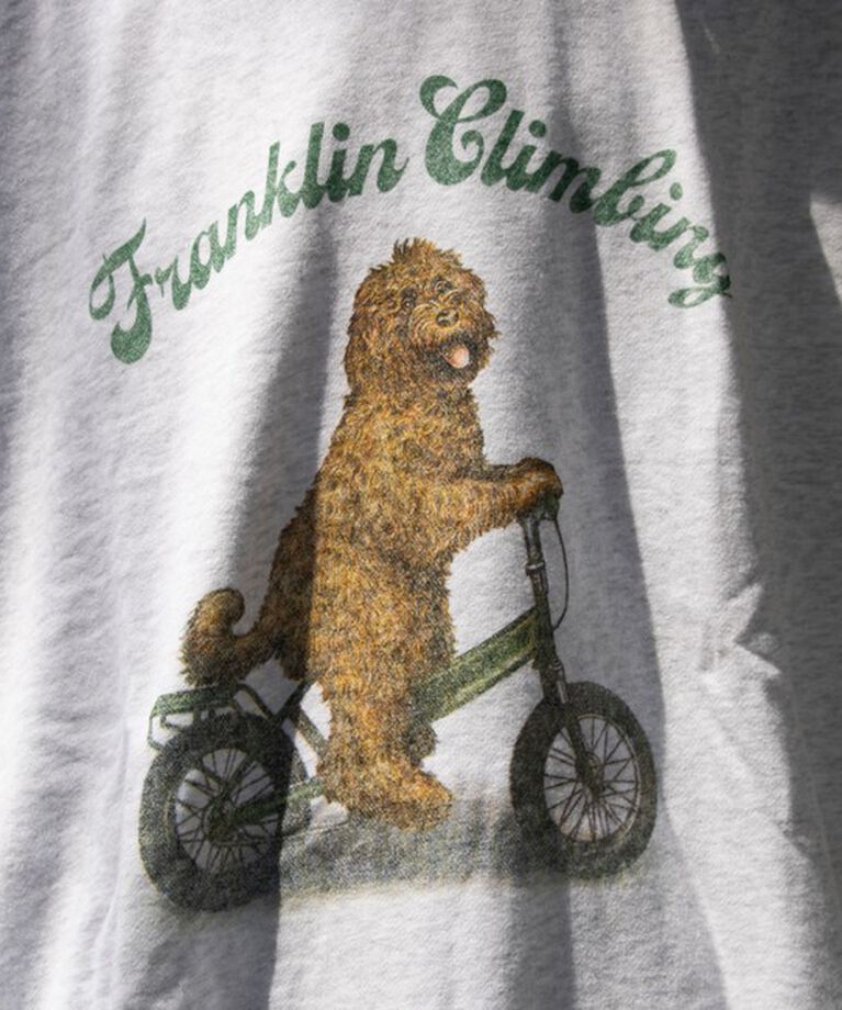 GLOSTER「【Franklin Climbing】ラブラドゥールドッグ＆バイク クルーネック プリントスウェット」|スウェット・ジャージ|