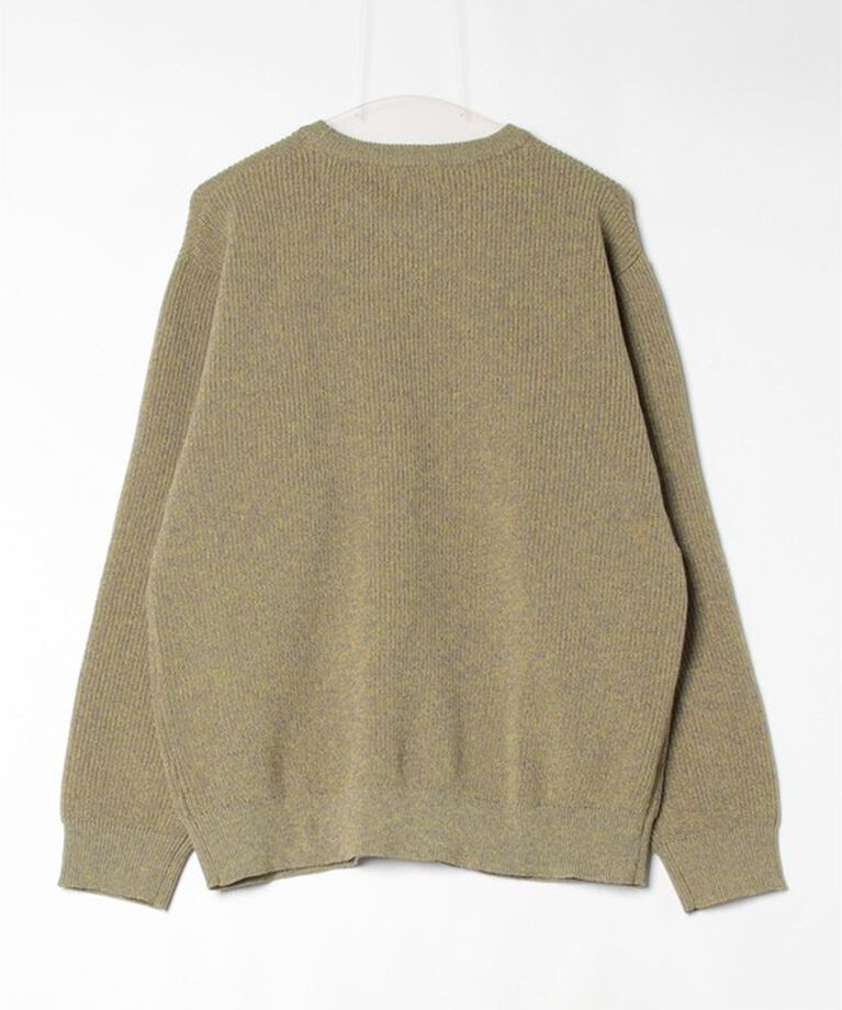 GLOSTER「【GLOSTER/グロスター】片畦編み ミックス クルーネック  プルオーバー ニット」|ニット・セーター|