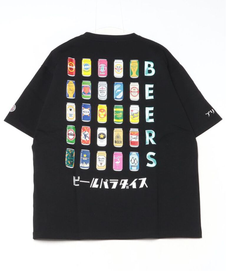 GLOSTER「【YOIDORE/ヨイドレ】ビールパラダイスTEE クルーネックTシャツ バックプリント」|Tシャツ・カットソー|ブラック