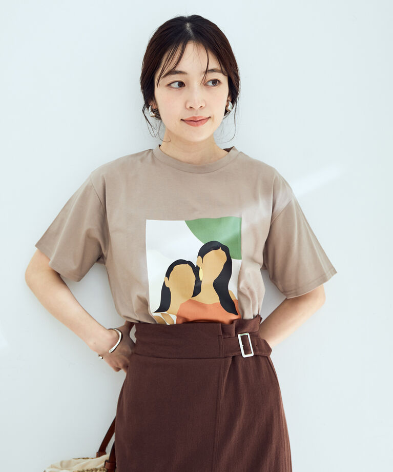 VIS「オーガニックコットンアソートプリントTシャツ【susutainable】」|Tシャツ・カットソー|