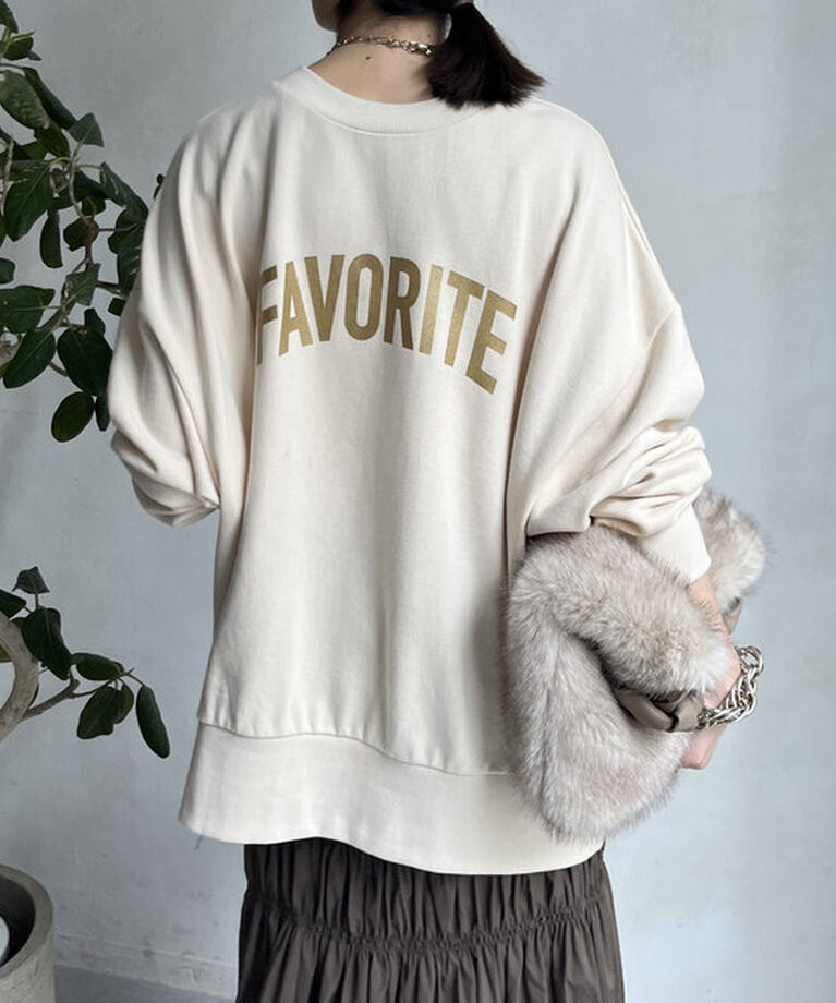  「グリッターロゴ2WAYプルオーバー」|Tシャツ・カットソー|