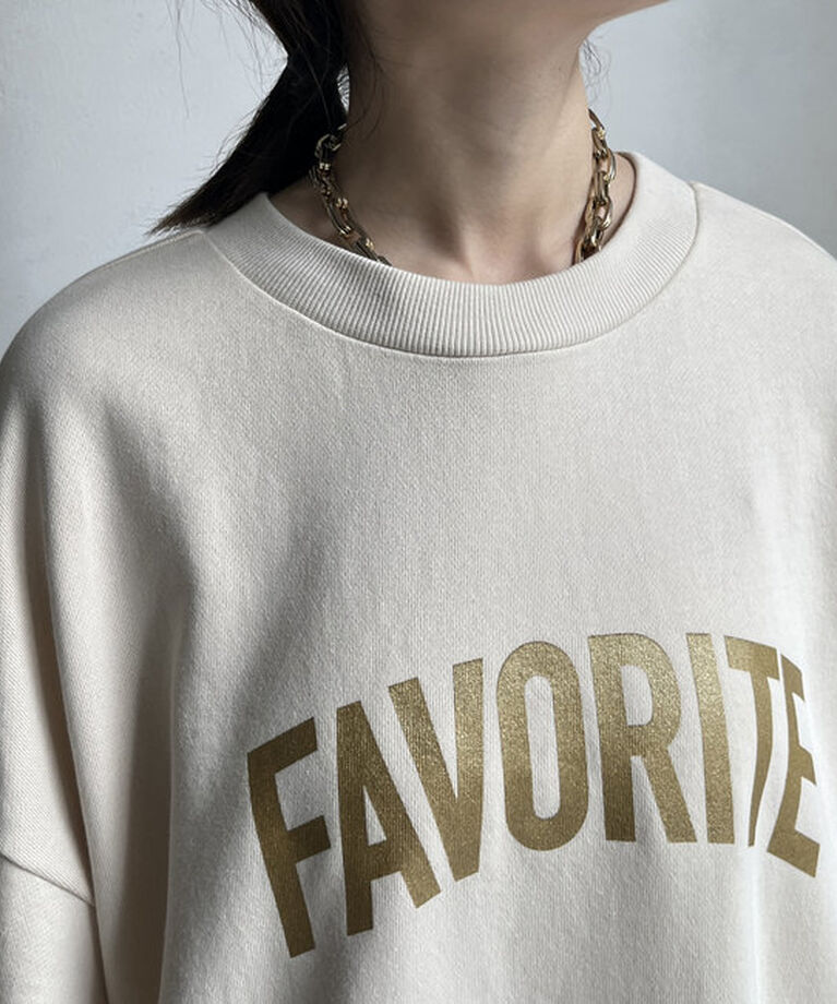  「グリッターロゴ2WAYプルオーバー」|Tシャツ・カットソー|