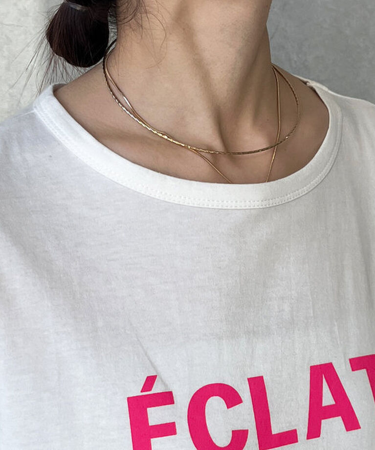  「タックスリーブロゴTEE」|Tシャツ・カットソー|
