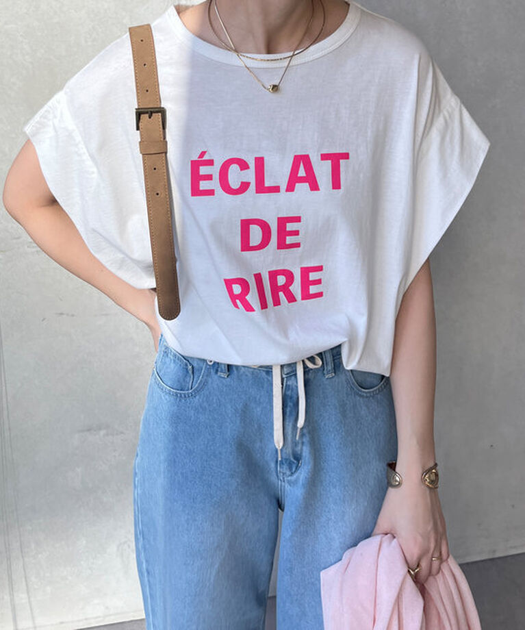  「タックスリーブロゴTEE」|Tシャツ・カットソー|