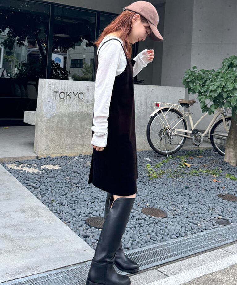  「【サイズ展開あり】ベロアミニワンピース」|ワンピース|
