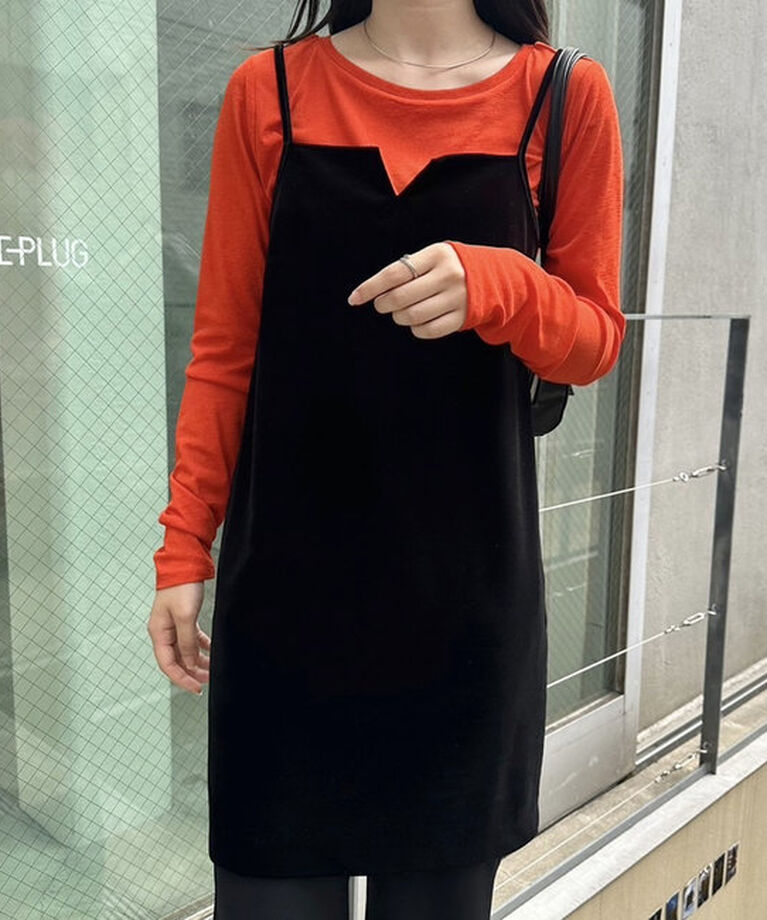  「【サイズ展開あり】ベロアミニワンピース」|ワンピース|