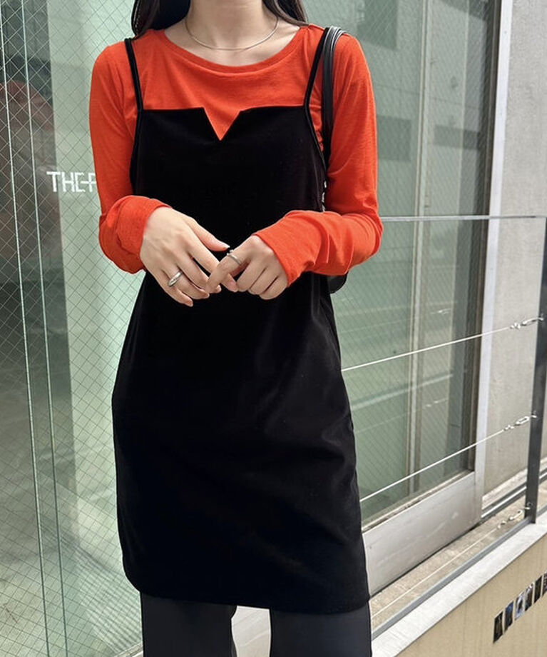  「【サイズ展開あり】ベロアミニワンピース」|ワンピース|