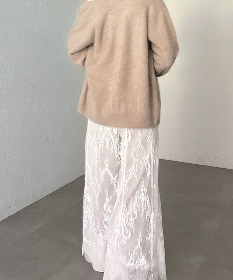 「【レイヤードにも◎】レースマキシスカート」|スカート|