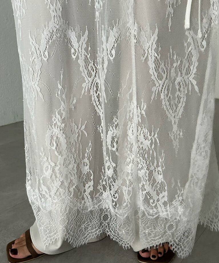  「【レイヤードにも◎】レースマキシスカート」|スカート|