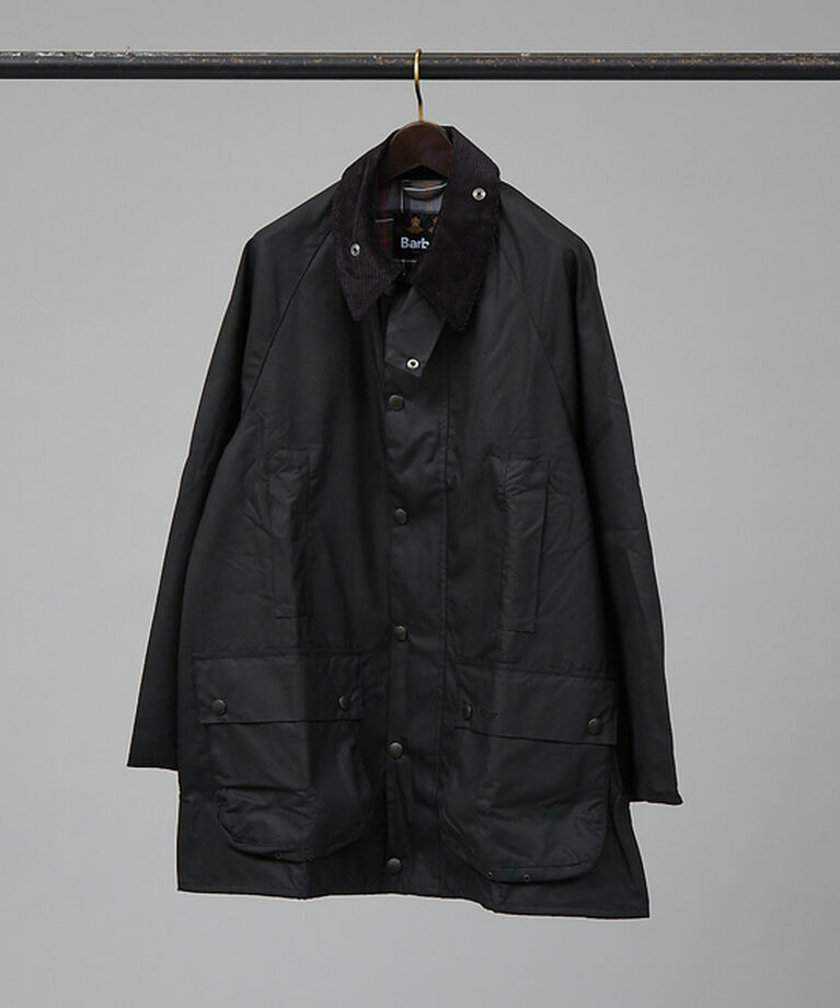 ABAHOUSE「【BARBOUR / バブアー】OS BEAUFORT / ビューフォート」|ステンカラーコート|ブラック
