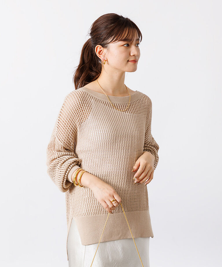 Rouge vif「グリットメッシュニットプルオーバー」|ニット・セーター|