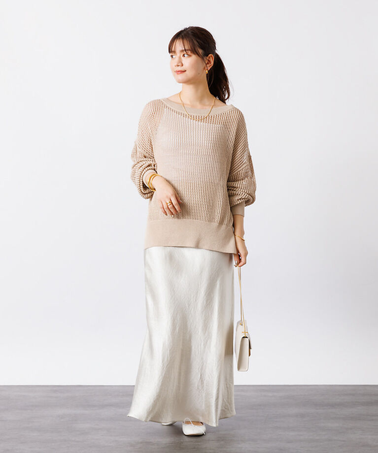 Rouge vif「グリットメッシュニットプルオーバー」|ニット・セーター|