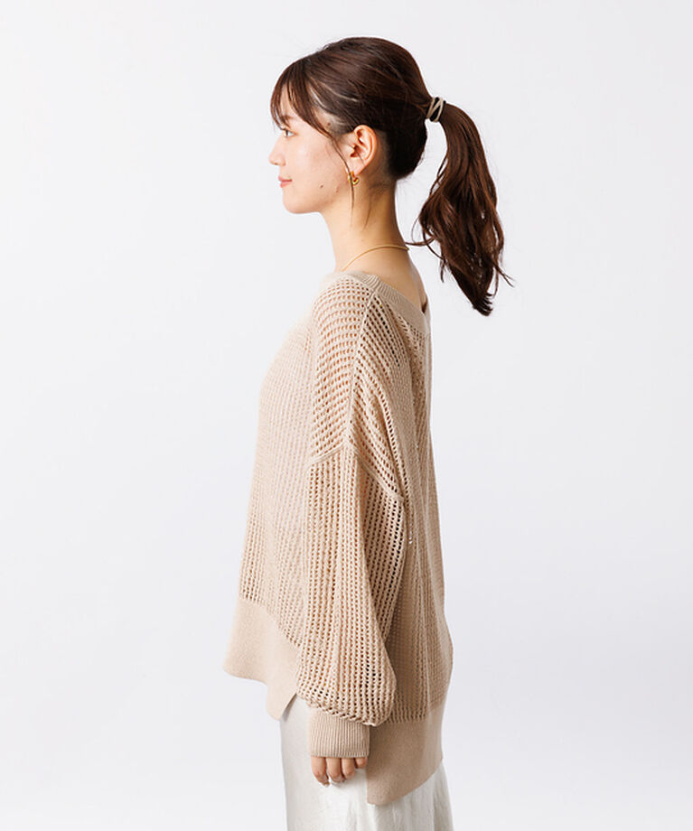 Rouge vif「グリットメッシュニットプルオーバー」|ニット・セーター|
