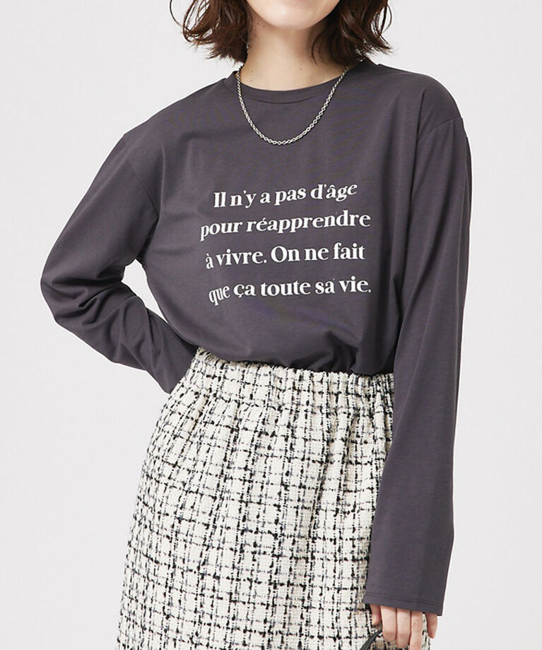abahouse mavie「【定番/長袖】ロゴロンT」|Tシャツ・カットソー|グレー系その他2