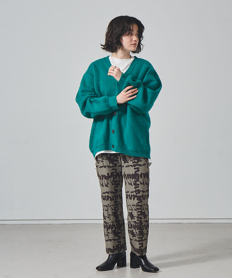 NOMINE「モヘアライク シャギーオーバーサイズ カーディガン レディース」|カーディガン|