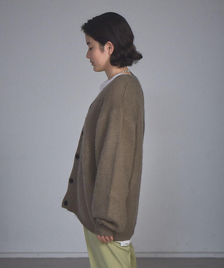 NOMINE「モヘアライク シャギーオーバーサイズ カーディガン レディース」|カーディガン|