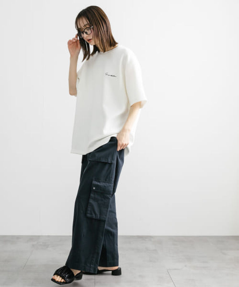 SENSE OF PLACE by URBAN RESEARCH「SENSE OF PLACE 『一部WEB限定カラー』『ユニセックス』シシュウダンボールポンチショートスリーブTシャツ」|Tシャツ・カットソー|