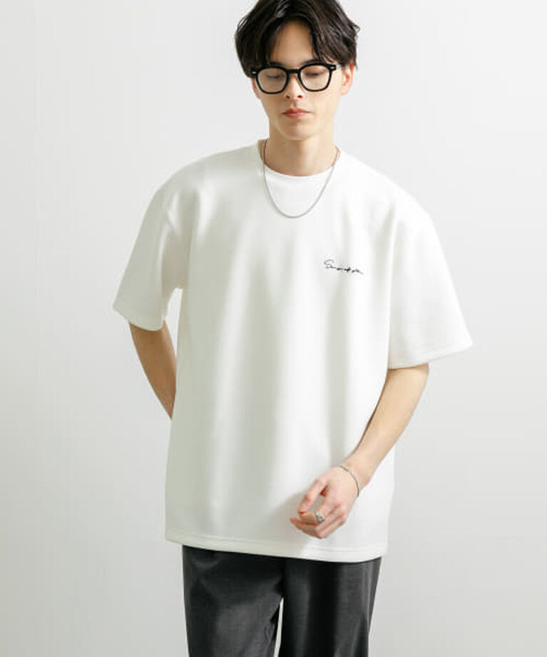 SENSE OF PLACE by URBAN RESEARCH「SENSE OF PLACE 『一部WEB限定カラー』『ユニセックス』シシュウダンボールポンチショートスリーブTシャツ」|Tシャツ・カットソー|