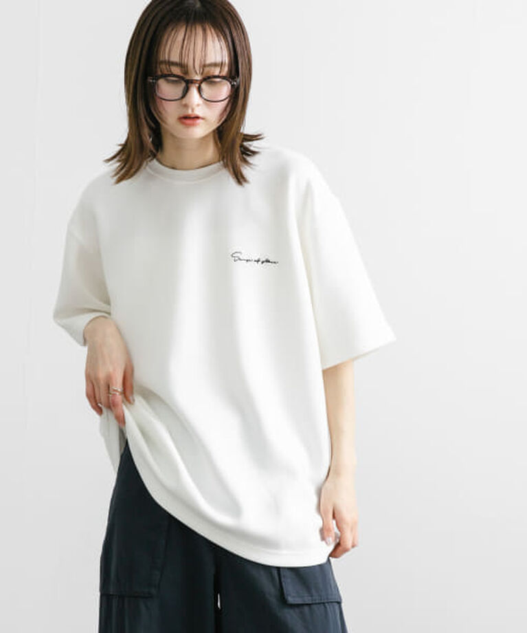SENSE OF PLACE by URBAN RESEARCH「SENSE OF PLACE 『一部WEB限定カラー』『ユニセックス』シシュウダンボールポンチショートスリーブTシャツ」|Tシャツ・カットソー|