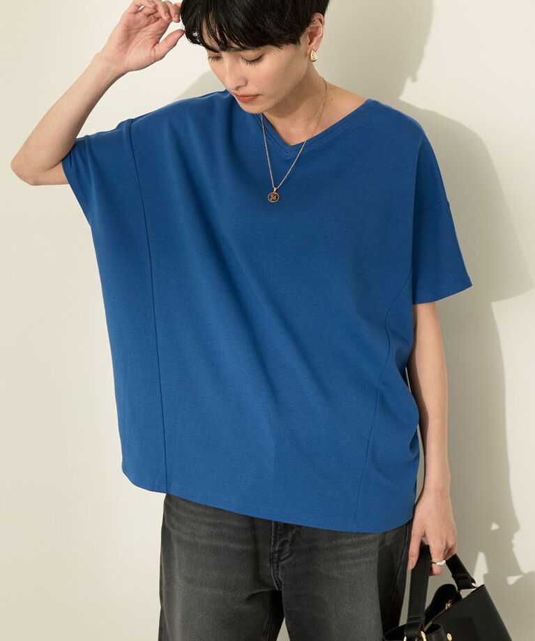 AMERICAN HOLIC「接触冷感フレンチスリーブコクーンプルオーバー」|Tシャツ・カットソー|
