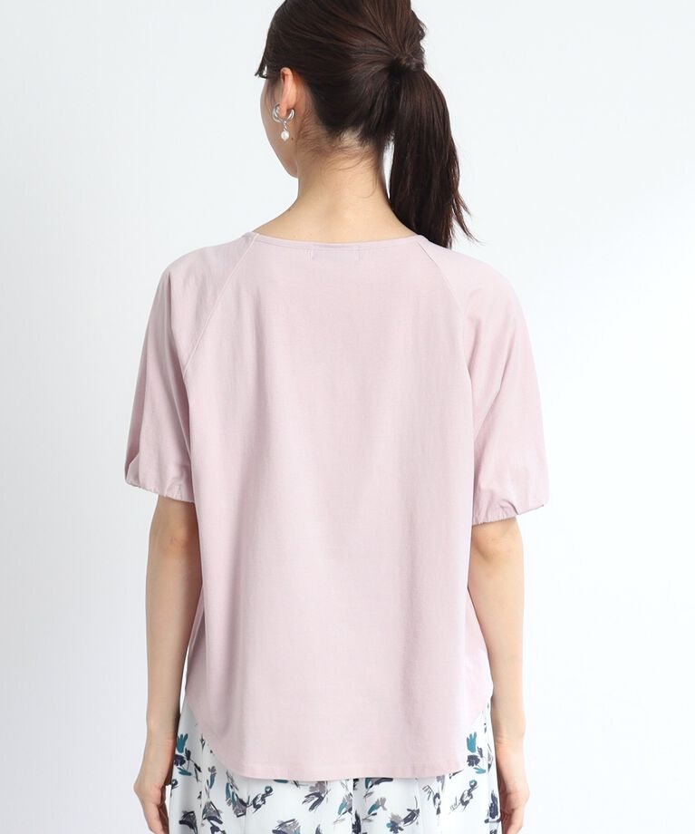 Reflect「【SALE／接触冷感／洗える】スモッキング刺繍ジャージブラウス」|Tシャツ・カットソー|