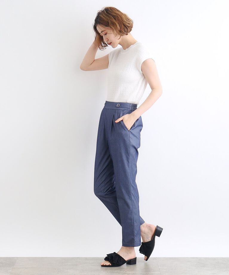 grove「＜接触冷感・多サイズ＞サマーハイパーストレッチテーパードパンツ」|その他|