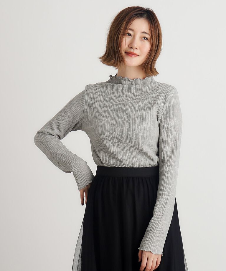 grove「【雑誌掲載】グロッシーシャーリングプルオーバー」|Tシャツ・カットソー|ﾗｲﾄｸﾞﾚｰ(011)