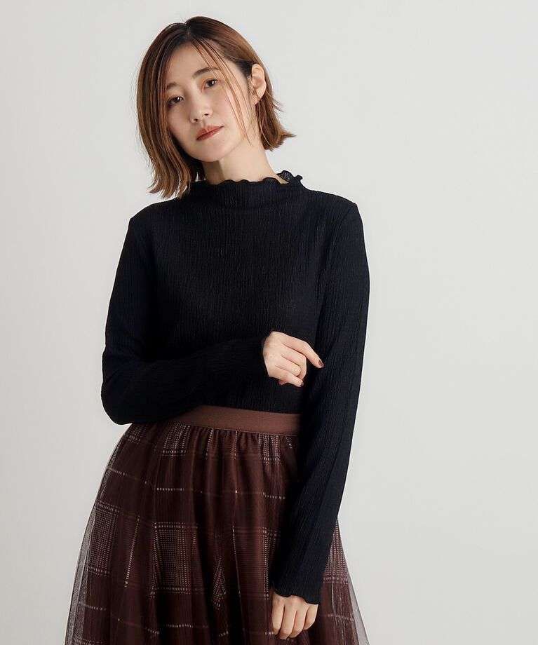 grove「【雑誌掲載】グロッシーシャーリングプルオーバー」|Tシャツ・カットソー|ﾌﾞﾗｯｸ(019)