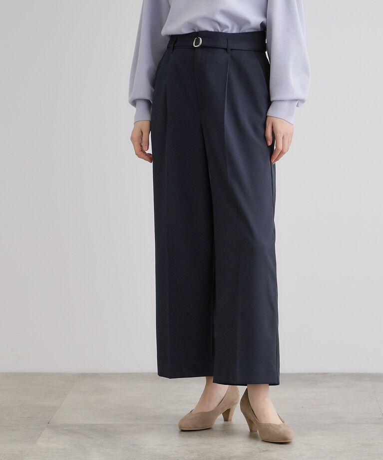 grove「【雑誌掲載】バックルベルトクロップドワイドパンツ」|その他|ネイビー(094)