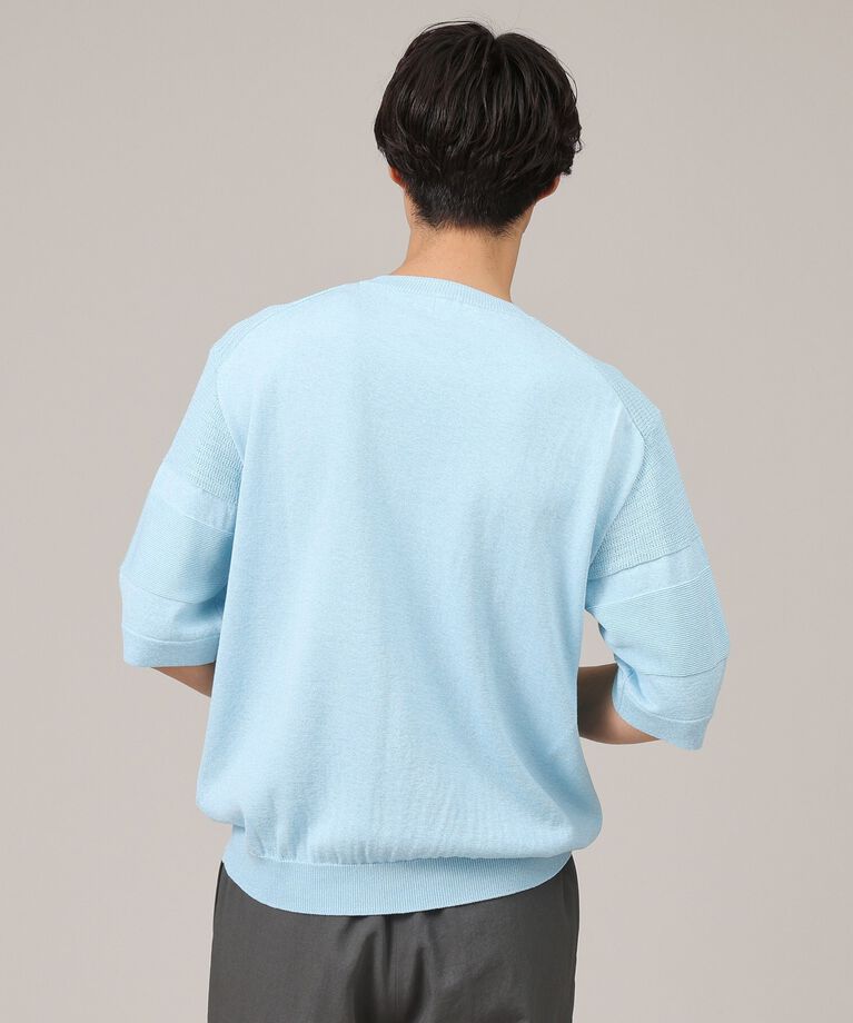 TAKEO KIKUCHI「【美濃和紙】5分袖 ニットTシャツ」|ニット・セーター|