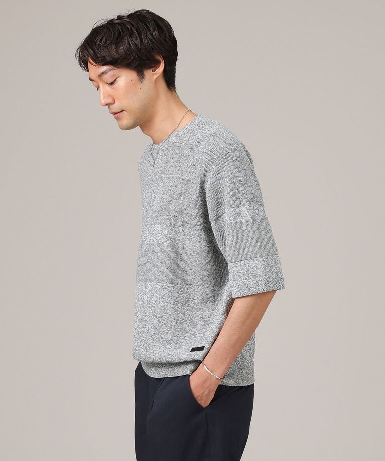 TAKEO KIKUCHI「【美濃和紙】5分袖 ニットTシャツ」|ニット・セーター|