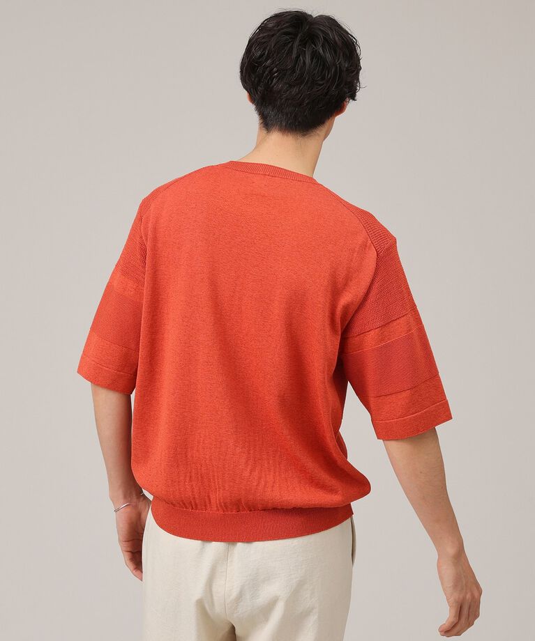 TAKEO KIKUCHI「【美濃和紙】5分袖 ニットTシャツ」|ニット・セーター|