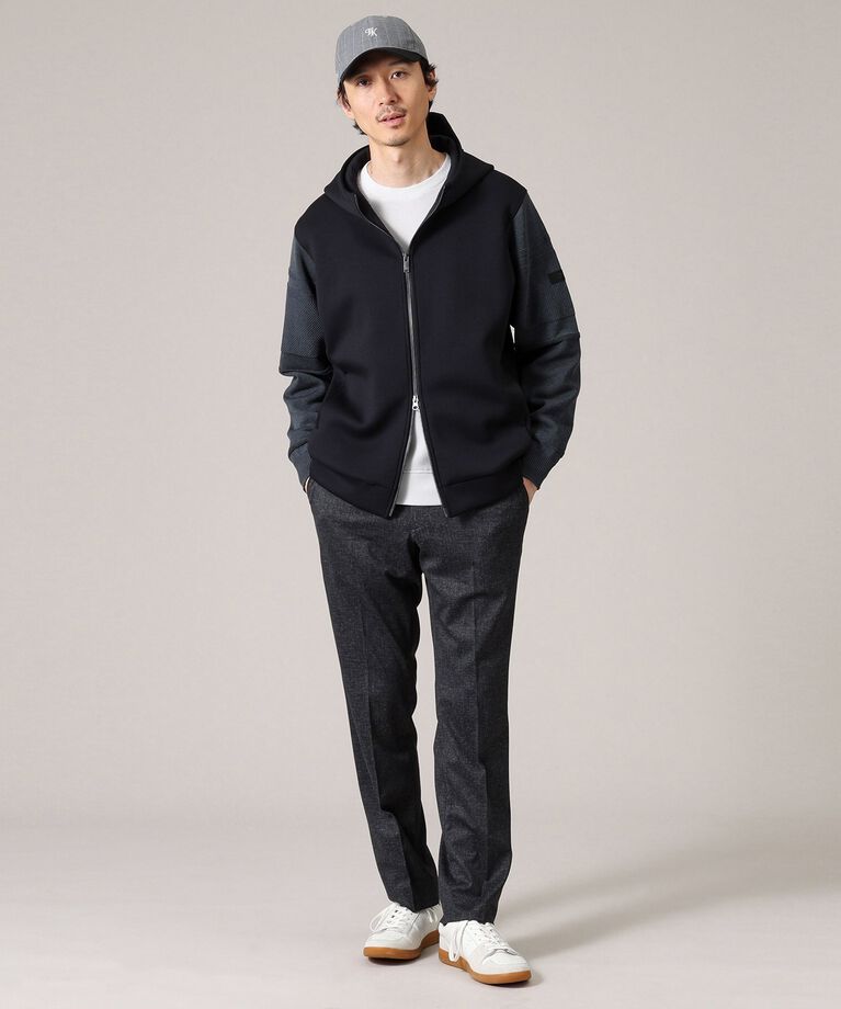 TAKEO KIKUCHI「【Made in JAPAN】ニットスリーブ ジップアップ パーカー」|パーカー|
