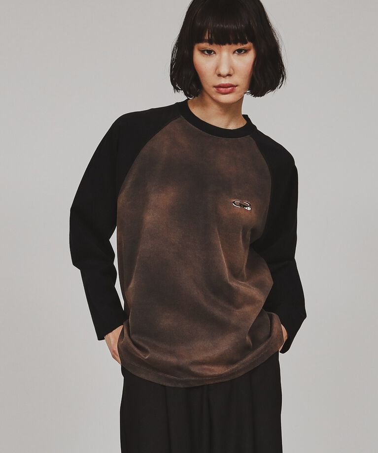 tk.TAKEO KIKUCHI「ブリーチラグランスリーブTシャツ」|Tシャツ・カットソー|チャコールグレー(5